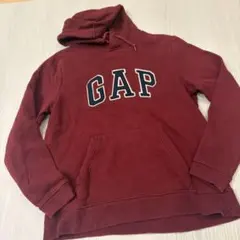 GAP ギャップ バーガンディー　 ボルドー 裏起毛 カレッジロゴ y2k