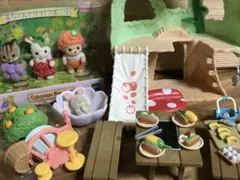 赤ちゃんトリオ　フルーツ　シルバニア　ショコラウサギ　クマ　くるみリス赤ちゃん