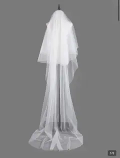 ホワイトチュールウェディングベール