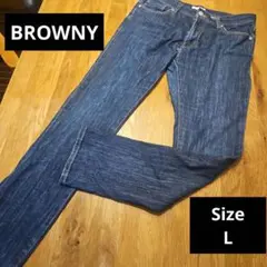 ♡BROWNY♡インディゴデニムパンツLサイズのサムネイル