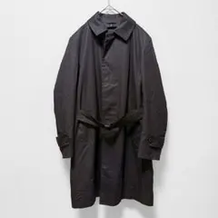ニューヨーカー トレンチコート 44 毛混　日本製　ライナー付 黒 ロング丈