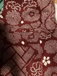 まつ様＊未使用品　和服　正絹　手絞り.有松総絞り羽織(羽織紐つき) 仕付け糸