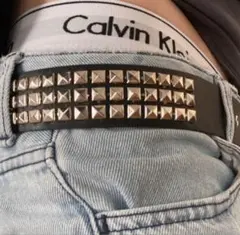 スタッズベルト　ベルト　レディース　メンズ　ブラック　スケーター　y2k　sk8