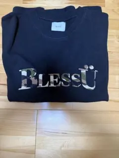 BlessUカモフラージュロゴTシャツ