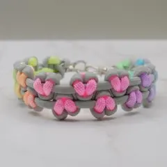 ハンドメイド ハンドストラップ スマホ チャーム パラコード ハート HS373