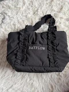 BAYFLOW フリルデザイン トートバッグ ブラックのサムネイル