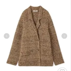 ニットジャケット　キャメル