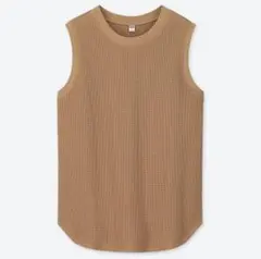 ユニクロ ワッフルT(ノースリーブ) Mサイズ
