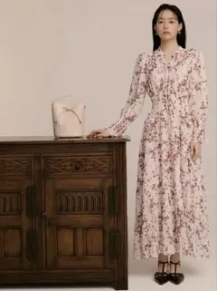 SNIDEL 新品タグ付き　Sustainableプリーツプリントワンピース