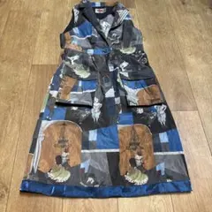 OLLEBOREBLA アートプリント ノースリーブワンピース