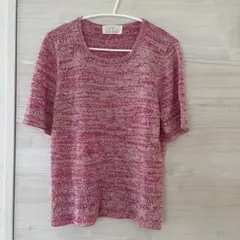 K.SHOP ピンク系 半袖ニット