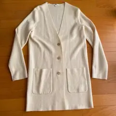 SALE2／8まで UNIQLO ロングカーディガン　オフホワイト　M