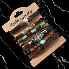 ブレスレット インディアンジュエリー 6本 アメカジ　ターコイズ　ナバホ メンズ