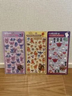 て*ょ様 ディズニー　ボンボンドロップシール　スティッチ　プーさん　ベイマックス