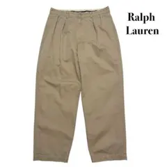 90s USA製 ラルフローレン 2タック ポロチノ W34/30 チノパン