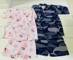 甚平 セット 女の子100 男の子120 金魚柄 花柄 和柄