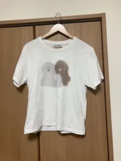 carte bollente XL ホワイト プリントTシャツ　短丈　犬 ピチTのサムネイル
