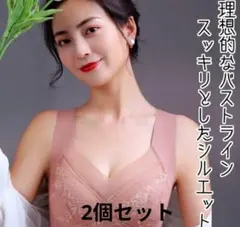 シームレスブラ 大きい ノンワイヤー ナイトブラ 着痩せ 美胸 2枚セット