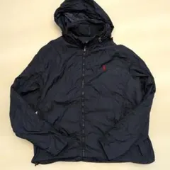 POLO RALPH LAUREN フード付きナイロンジャケット ネイビー XL