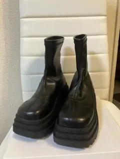 エコメルカリ便okの方1700円　厚底ストレッチブーツ