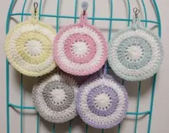 アクリルたわし（厚手タイプ）５枚セット36　エコたわし