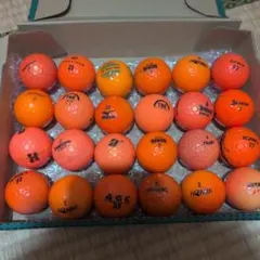 ゴルフボール オレンジ系 24球セット ロストボール混合のサムネイル