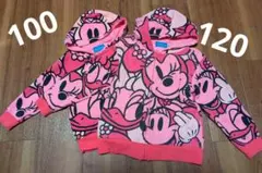 ディズニーランド　ミニーマウス　姉妹コーデ100センチ120センチ