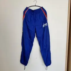 asics FOOTBALL GEAR ピステパンツ ブルー　ナイロンパンツのサムネイル