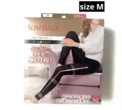 【新品】SLIM WALK 24hマルチスキニーデニム風ブラック　Mサイズ