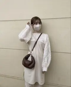 lawgy ラウジー キャミワンピース チュニック アイボリー 淡色コーデのサムネイル