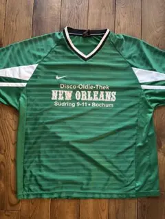 00s NIKE TEAM ゲームシャツ XL グリーン サッカー ユニフォーム