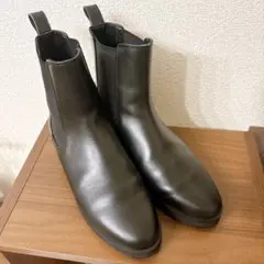 ATELIER BRUGGE／撥水レザー サイドゴアブーツ　ブラック／23.5㎝