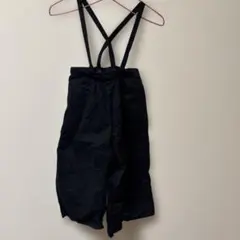 紺色サスペンダー付きオーバーオール