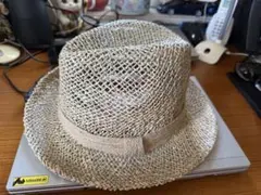 ストローハット　購入価格7,800円。