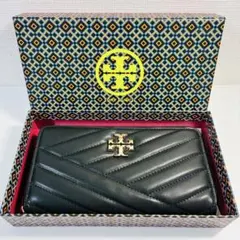 新品未使用♡トリーバーチ 長財布 キラシェプロン　ブラック 未使用】トリーバーチ 長財布 キラシェプロン ブラック 56605 - メルカリ