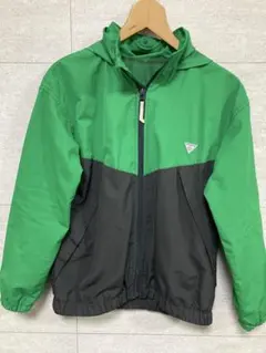 150cm 緑/黒 フード付きナイロンジャンパー
