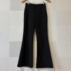 GRL カジュアルフレアパンツ スラックス黒Sブーツカットスタイルアップ着回しのサムネイル