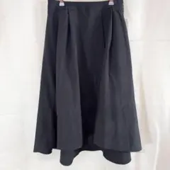 オペークドットクリップ　黒 フレアロングスカート　新品タグ付き　サイズL