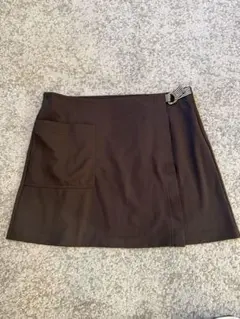 LANVIN sport ランバンスポーツ ゴルフスカート 巻きスカート 茶色のサムネイル