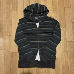 00s OLD UNIQLO ダブルジップパーカー ボーダー y2k チビ - メルカリ