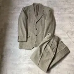 Used ビンテージ　スーツセットアップ　カーキ　ツイード