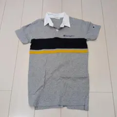 Champion キッズ ラガーシャツ 120cm グレーのサムネイル