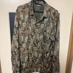 柄シャツ 長袖
