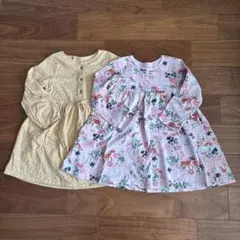 ネクストベビー　ベビー服 花柄ワンピース 90-95 ２点セット
