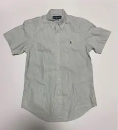 m1211 Ralph Lauren ラルフローレン 緑ストライプ シャツ