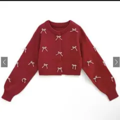 ★グレイル　パールリボンニットカーディガン★