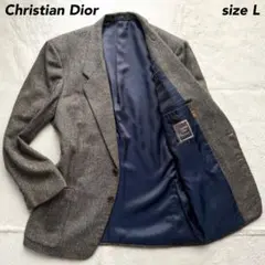 極美品 クリスチャンディオール ジャケット アルパカシルク混 ツイード