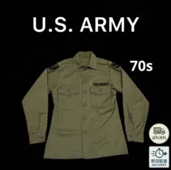 70s U.S. ARMY OG-107 ミリタリーシャツ ユーテイリティシャツ