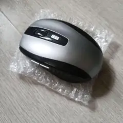 ワイヤレスマウス　2.4ghz　ブラック×メタリックグレー　電池式
