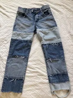 MOUSSY パッチワークデニムパンツ